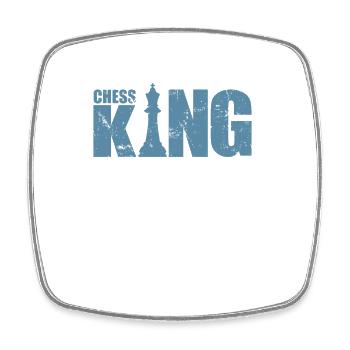 Jeu de plateau Chess King Chess Casse-tête - Magnet carré - blanc - Devant