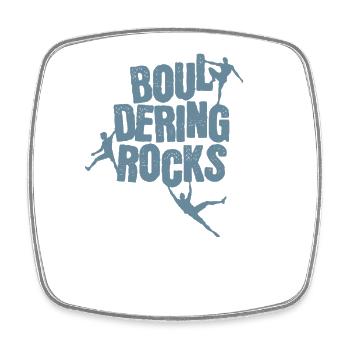 Bouldering Rocks Bouldering Climbing Hobby - Square fridge magnet - white - Front