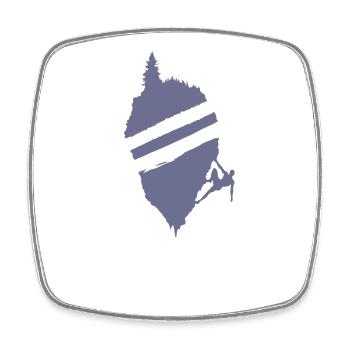 Bouldering Mountains Hobby Climbing Power - Square fridge magnet - white - Front