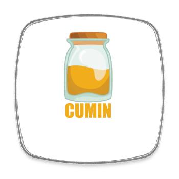 Cumin Spice Taste Food Cooking - Square fridge magnet - white - Front