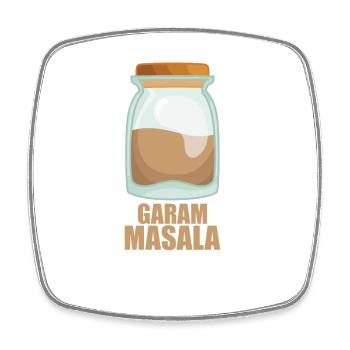Garam Masala Spice Taste Food Cooking - Square fridge magnet - white - Front