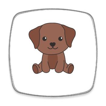 Labrador cute dogs funny Labrador - Square fridge magnet - white - Front
