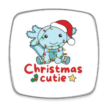 Axolotl Weihnachten Axolotls Christmas Cutie - Magnet carré - blanc - Devant