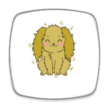 Cocker spaniel with beautiful ears pet - Square fridge magnet - white - Front