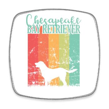 Hund Chesapeake Bay Retriever Haustier - Viereckiger Kühlschrankmagnet - Weiß - Vorne