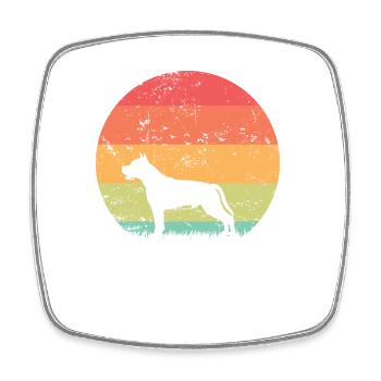 American Staffordshire Terrier Pet Dog - Square fridge magnet - white - Front