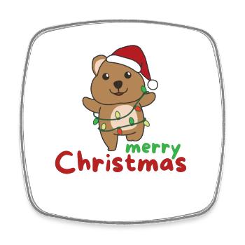Quokka fröhliche Weihnachten Winter Tiere Quokkas - Viereckiger Kühlschrankmagnet - Weiß - Vorne