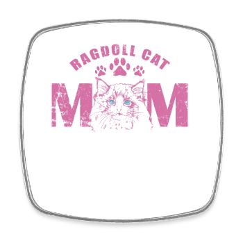 Ragdoll Cat Maman Race domestique de chat - Magnet carré - blanc - Devant