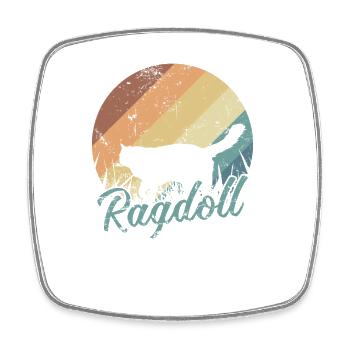 Katze Ragdoll Haustier Hauskatze Rasse - Viereckiger Kühlschrankmagnet - Weiß - Vorne