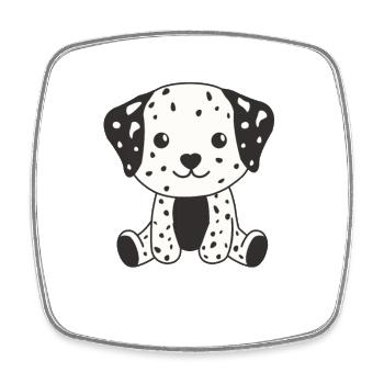 Dalmatians Cute Dogs Funny Dalmatians - Square fridge magnet - white - Front