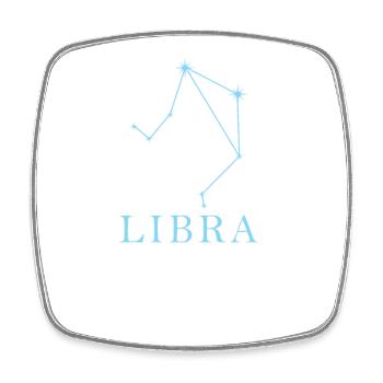 Sternkonstellation Sternzeichen Libra - Viereckiger Kühlschrankmagnet - Weiß - Vorne