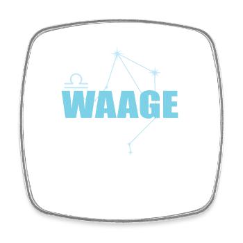 Waage Sternzeichen Libra Sternbild - Viereckiger Kühlschrankmagnet - Weiß - Vorne