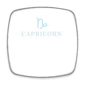 Signe du zodiaque Capricorne Constellation du Capricorne - Magnet carré - blanc - Devant