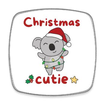 Koala Weihnachten Koalas Christmas Cutie - Magnet carré - blanc - Devant