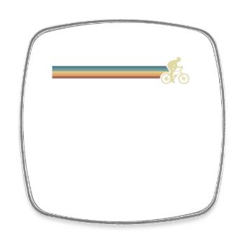 Bicycle Rider Fitness Sport - Square fridge magnet - white - Front