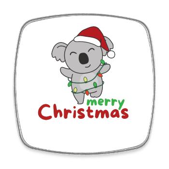 Koala fröhliche Weihnachten Winter Tiere Koalas - Viereckiger Kühlschrankmagnet - Weiß - Vorne