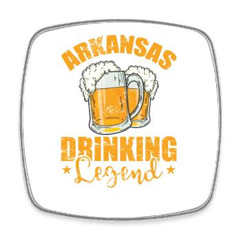 Arkansas Drinking Legend USA America - Square fridge magnet - white - Front