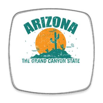 Arizona The Grand Canyon State USA America - Square fridge magnet - white - Front