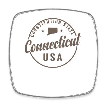 Connecticut Constitution State USA America - Square fridge magnet - white - Front