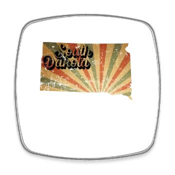 South Dakota Map USA America - Square fridge magnet - white - Front