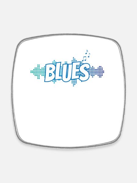 Blues Music Genre Trumpet Jazz - Square fridge magnet - white