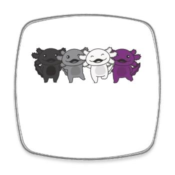 Asexual Flag Pride LGBTQ Axolotl cute animals - Viereckiger Kühlschrankmagnet - Weiß - Vorne