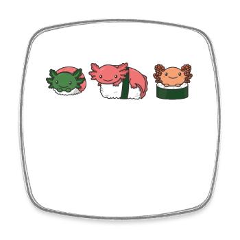 Sushi Axolotls kawaii Sushi Axolotl - Viereckiger Kühlschrankmagnet - Weiß - Vorne