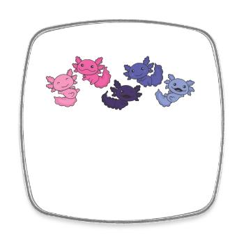 Omnisexual Flag Pride LGBTQ Axolotl - Magnet carré - blanc - Devant