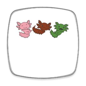 Gynosexuel Flag Pride LGBTQ Axolotl - Magnet carré - blanc - Devant
