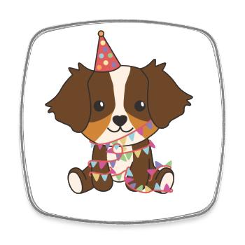 Berger australien pour un anniversaire pour les enfants - Magnet carré - blanc - Devant