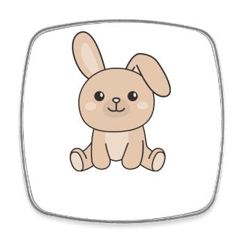 Lapin Lapin Mignon Animaux Lapin de Pâques - Magnet carré - blanc - Devant