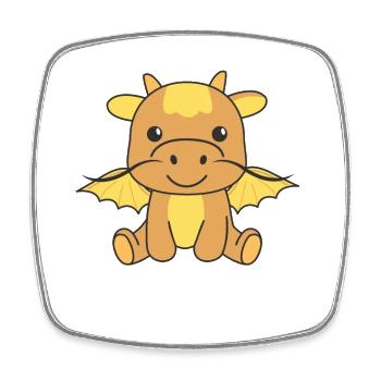 Dragon Cute Animals for Kids Manga Dragon - Square fridge magnet - white - Front