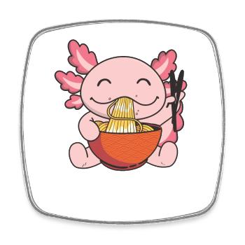 Mais d’abord ramen axolotl sucré mange ramen ramen - Magnet carré - blanc - Devant