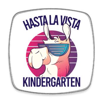 Kindergarten Geschafft Einschulung Kita Abgänger - Viereckiger Kühlschrankmagnet - Weiß - Vorne
