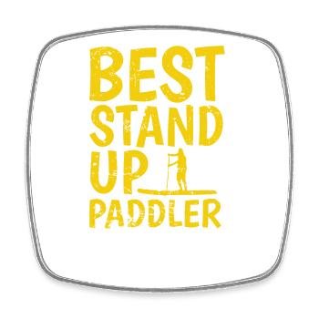 Best Stand up Paddler SUP Balance halten - Viereckiger Kühlschrankmagnet - Weiß - Vorne