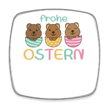 süße Quokkas zu Ostern mit Ostereiern Quokka - Viereckiger Kühlschrankmagnet - Weiß - Vorne