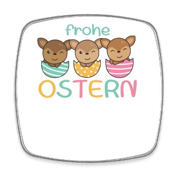süße Rehe zu Ostern mit Ostereiern Reh - Viereckiger Kühlschrankmagnet - Weiß - Vorne