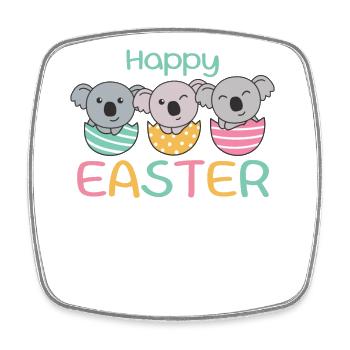 koalas doux pour Pâques avec œufs de Pâques koala - Magnet carré - blanc - Devant