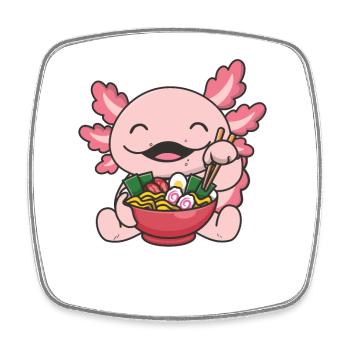 Mais d’abord ramen axolotl sucré mange ramen ramen - Magnet carré - blanc - Devant