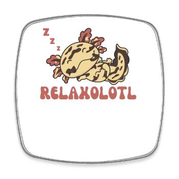 Relaxolotl Axolotl Liebhaber süße Tiere relaxen - Viereckiger Kühlschrankmagnet - Weiß - Vorne