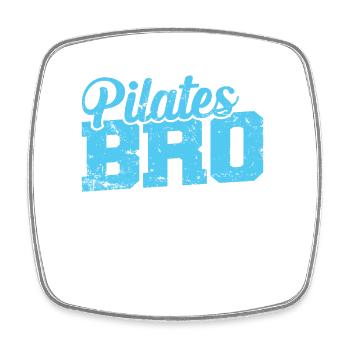 Pilates Bro Fitness Powerhouse Training - Magnet carré - blanc - Devant