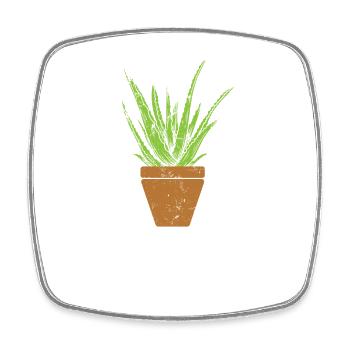 Plant Aloe Vera Cosmetics Natural - Square fridge magnet - white - Front