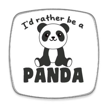 Ich wäre lieber ein Panda - süße Panda - Viereckiger Kühlschrankmagnet - Weiß - Vorne