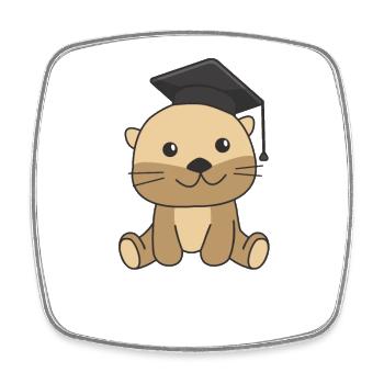 Kids Kindergarten nailed it Otter Graduation - Viereckiger Kühlschrankmagnet - Weiß - Vorne
