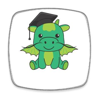 Kids Kindergarten nailed it Drache Graduation - Viereckiger Kühlschrankmagnet - Weiß - Vorne