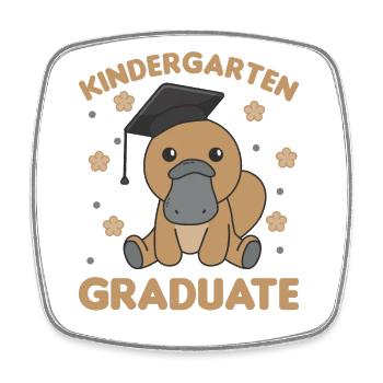Kids Kindergarten graduate Schnabeltier Graduation - Viereckiger Kühlschrankmagnet - Weiß - Vorne