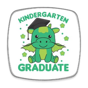 Kids Kindergarten graduate Drache Graduation - Viereckiger Kühlschrankmagnet - Weiß - Vorne
