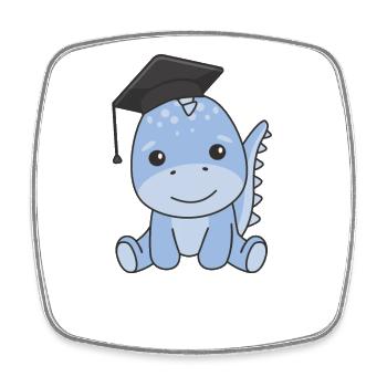 Kids Kindergarten nailed it Dino Graduation - Viereckiger Kühlschrankmagnet - Weiß - Vorne