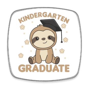 Kids Kindergarten graduate Faultier Graduation - Viereckiger Kühlschrankmagnet - Weiß - Vorne
