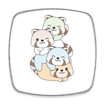 Unlabeld Flag Pride LGBTQ Cute Red Panda - Square fridge magnet - white - Front